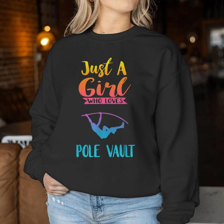 Just A Girl Who Loves Pole Vault Pole Vault Women Sweatshirt Unique Gifts