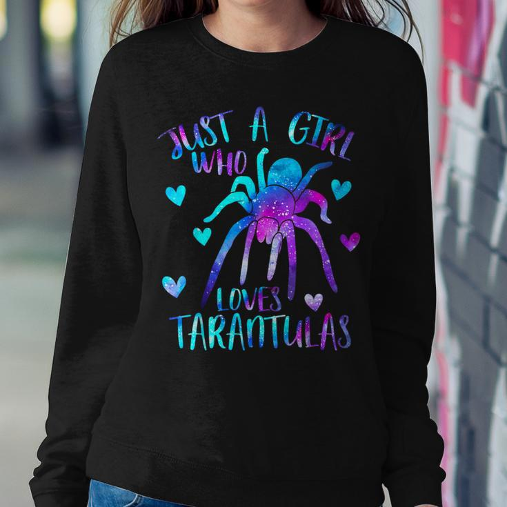 Just A Girl Who Loves Tarantulas Galaxy Spider Lover Women Sweatshirt Unique Gifts
