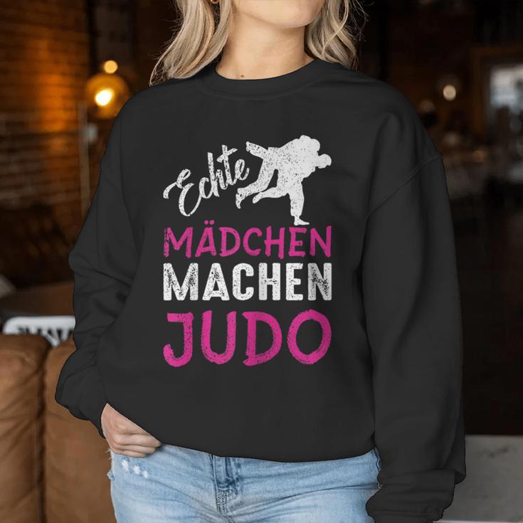 Kampfsport Echte Mädchen Machen Judo Sweatshirt Frauen Lustige Geschenke