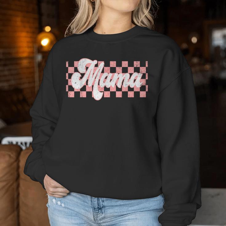 Karierte Mama Retro Mama Leben Frauen Muttertag Neue Mutter Sweatshirt Frauen Lustige Geschenke