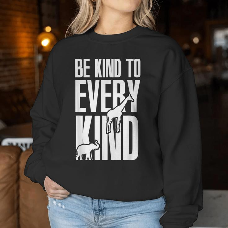 Be Kind To Every Kind Animal Lover Vegan Mp Women Sweatshirt Unique Gifts