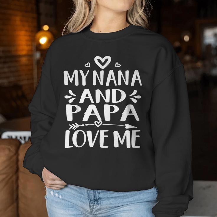 Kinder Nana Und Papa Lieben Mich Enkelkind Enkelkinder Sweatshirt Frauen Lustige Geschenke