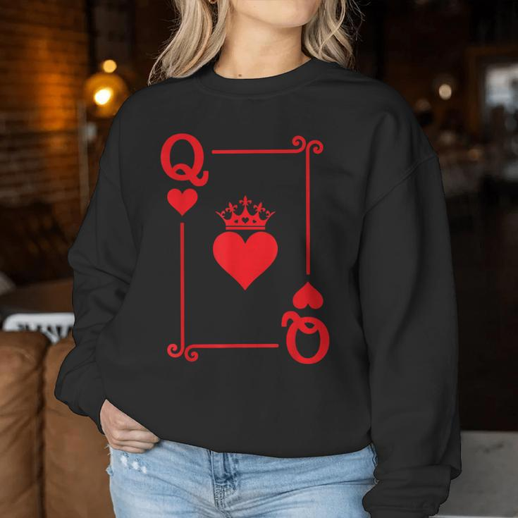 King & Queen Of Hearts Matching Couple Queen Of Hearts Women Sweatshirt Funny Gifts