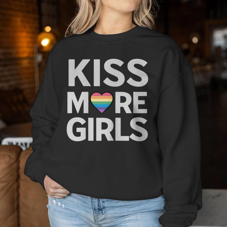 Kiss More Girls Lesbian Pride Lgbtq Pride Month Queer Women Sweatshirt Unique Gifts
