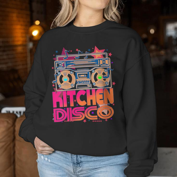 Kitchen Disco 70'S 80'S Disco Themed Vintage Retro Seventies Women Sweatshirt Unique Gifts