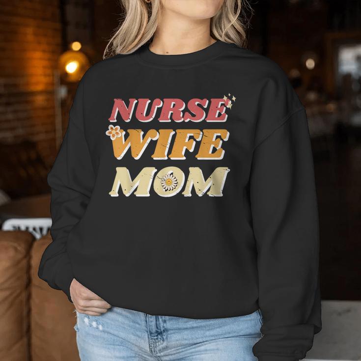 Krankenschwester Ehefrau Mutter Für Mama Am Muttertag Sweatshirt Frauen Lustige Geschenke