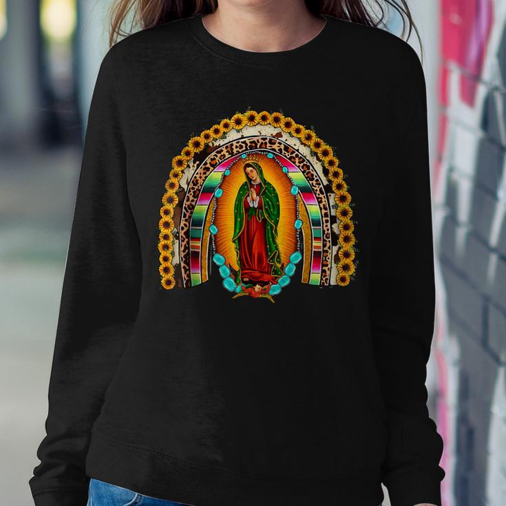 Our Lady Virgen De Guadalupe Virgin Mary Madre Mía Rainbow Women Sweatshirt Unique Gifts
