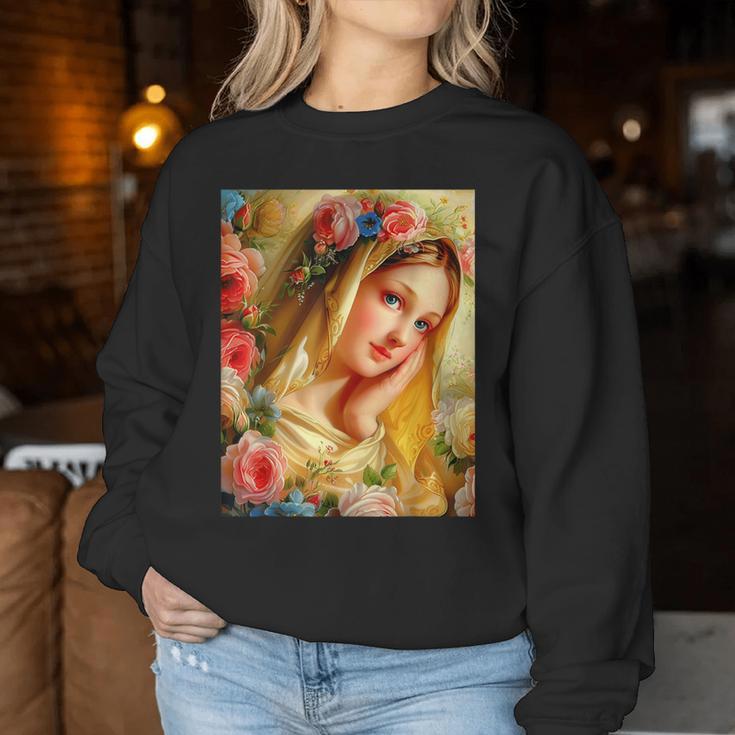 Our Lady Virgin Mary Holy Mary Mother Mary Vintage Women Sweatshirt Unique Gifts