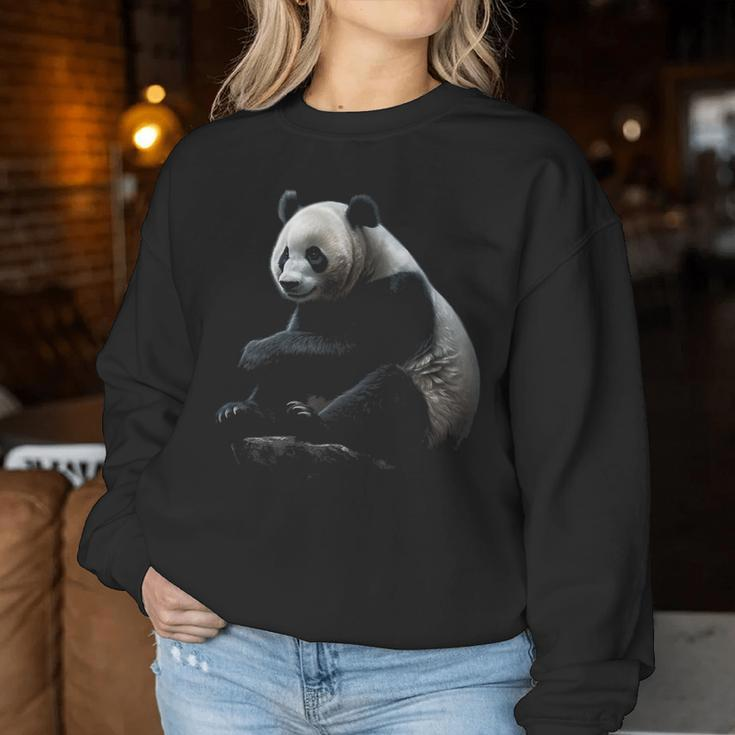 Large Panda Zoo Animal Panda Women Sweatshirt Unique Gifts