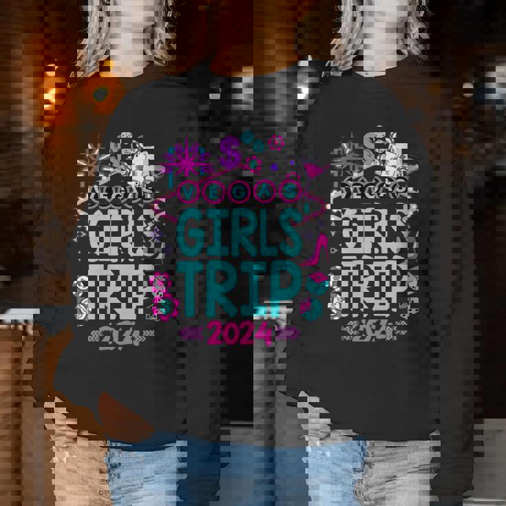 Las Vegas Girls Trip 2024 Friends Group Matching Weekend Women Sweatshirt Personalized Gifts