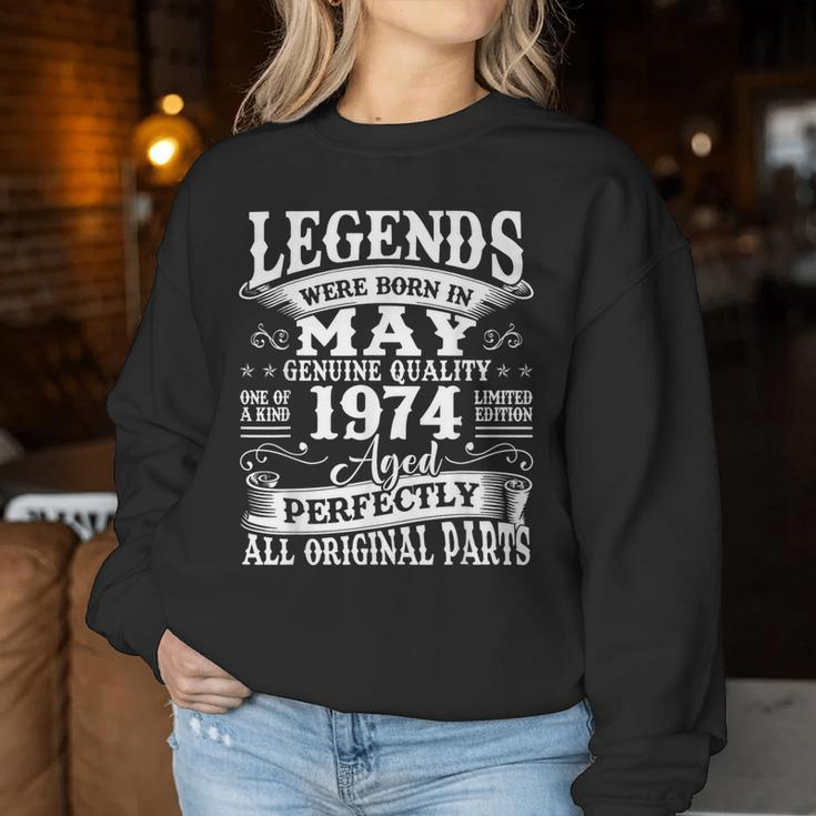Legends Since May 1974 Vintage 50Th Birthday Women Women Sweatshirt Funny Gifts