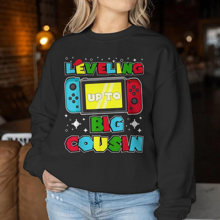 Leveling Up To Big Cousin 2024 Gaming Boys Girls Toddler Women Sweatshirt Unique Gifts