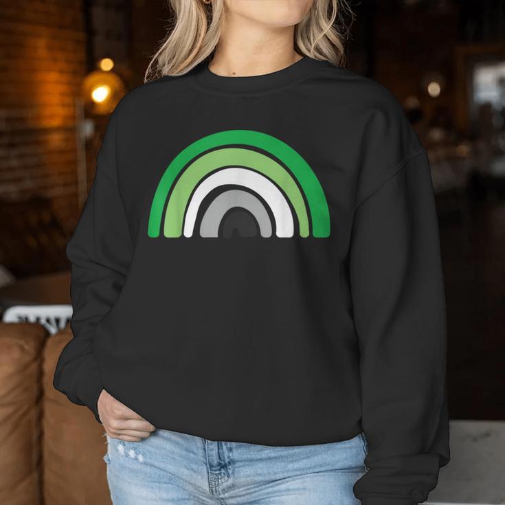 Lgbtq Aromantic Pride Flag Lgbtqia Rainbow Aromantic Women Sweatshirt Unique Gifts