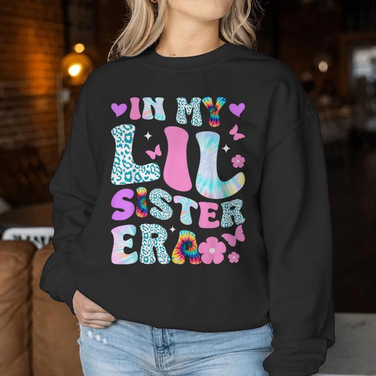 In My Lil Sister Era Announcement Pregnancy Little Sis Girls Women Sweatshirt Unique Gifts