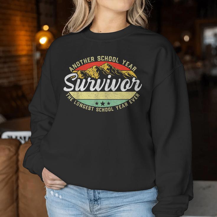 The Longest School Year Ever Teacher 2021 Survivor Women Sweatshirt Unique Gifts