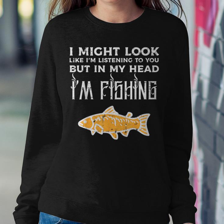 Might Look Like Listening Fishing Angler Kid Women Sweatshirt Funny Gifts
