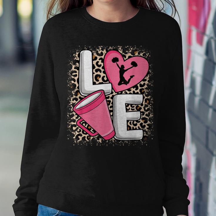 Love Cheer Cheerleader Cheerleading Outfit Girls Women Sweatshirt Unique Gifts