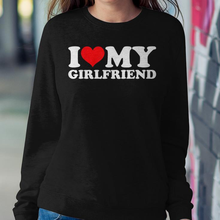 I Love My Girlfriend Gf I Heart My Gf Valentines Day 2024 Women Sweatshirt Funny Gifts