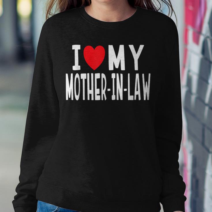 I Love My Mother-In-Law Family Celebration Heart Women Sweatshirt Unique Gifts