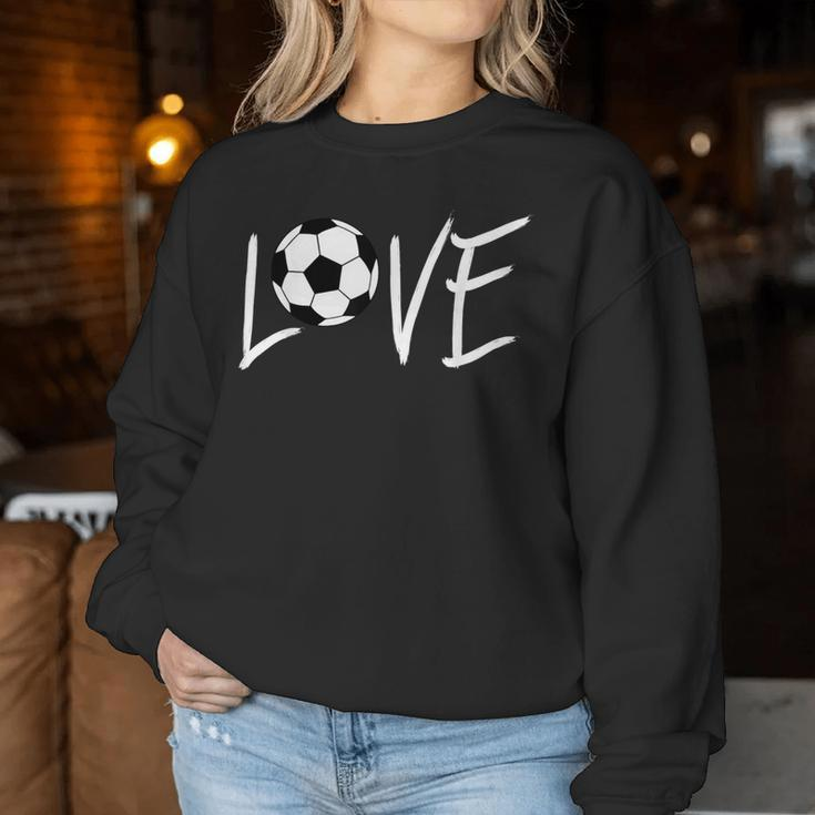 Love Soccer Ball Mom For Mother Birthday Crazy Women Sweatshirt Unique Gifts