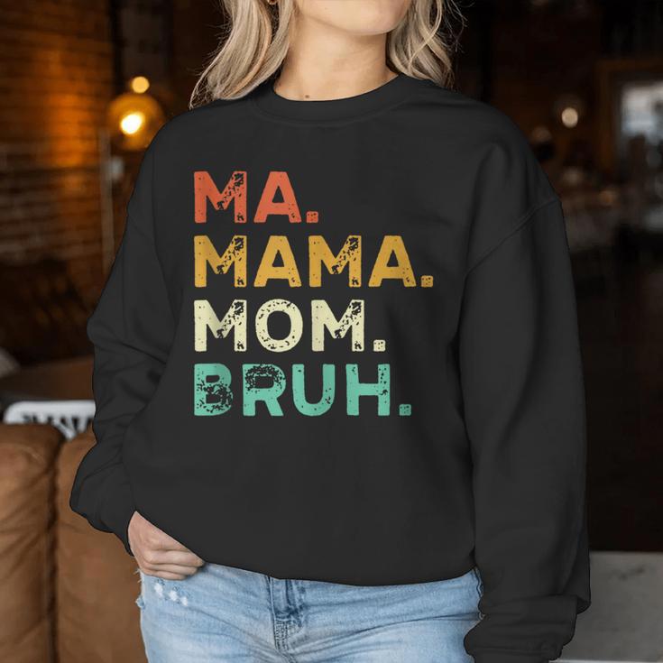 Ma Mama Mom Bruh Muttertag Humor Retro Distressed Sweatshirt Frauen Lustige Geschenke