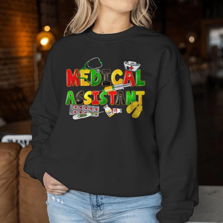 Ma Medical Assistant Junenth Black History Nurse Life Women Sweatshirt Unique Gifts