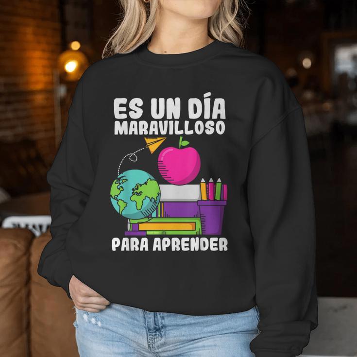 Maestras Spanish Teacher Maestra Hispanic Teacher Espanol Women Sweatshirt Unique Gifts