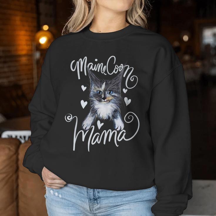 Maine Coon Mama Cute Dilute Calico Women Sweatshirt Unique Gifts