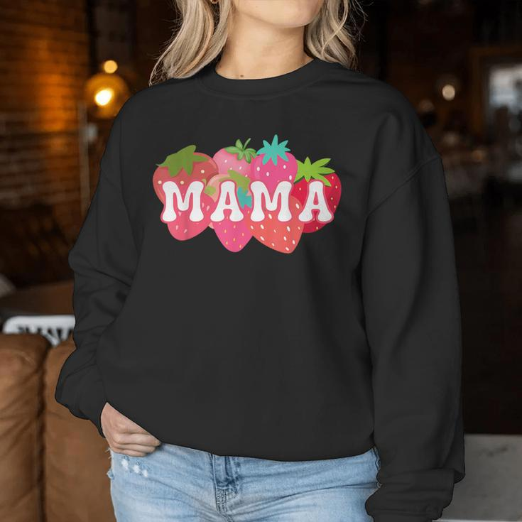 Mama Of The Berry First Birthday Strawberry Matching Couple Women Sweatshirt Unique Gifts