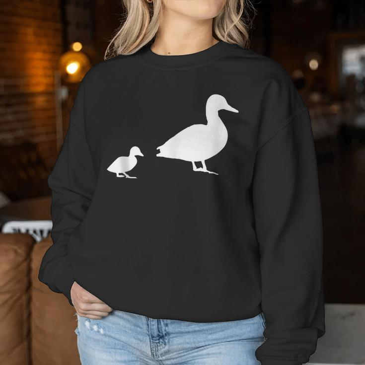 Mama Duck 1 Duckling Animal Family Women Sweatshirt Unique Gifts