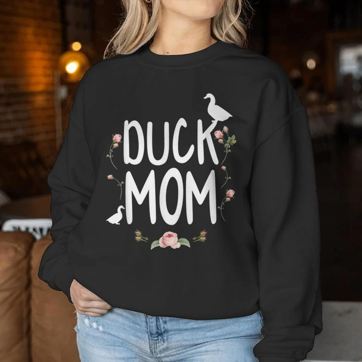 Mama Duck Bird Flower Cute Mom Mama Women Sweatshirt Unique Gifts