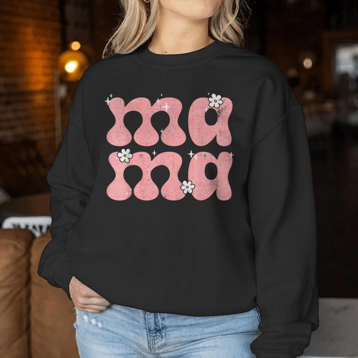 Mama Est 2024 Mom Life Muttertag Geburtstag Blumenfrauen Sweatshirt Frauen Lustige Geschenke