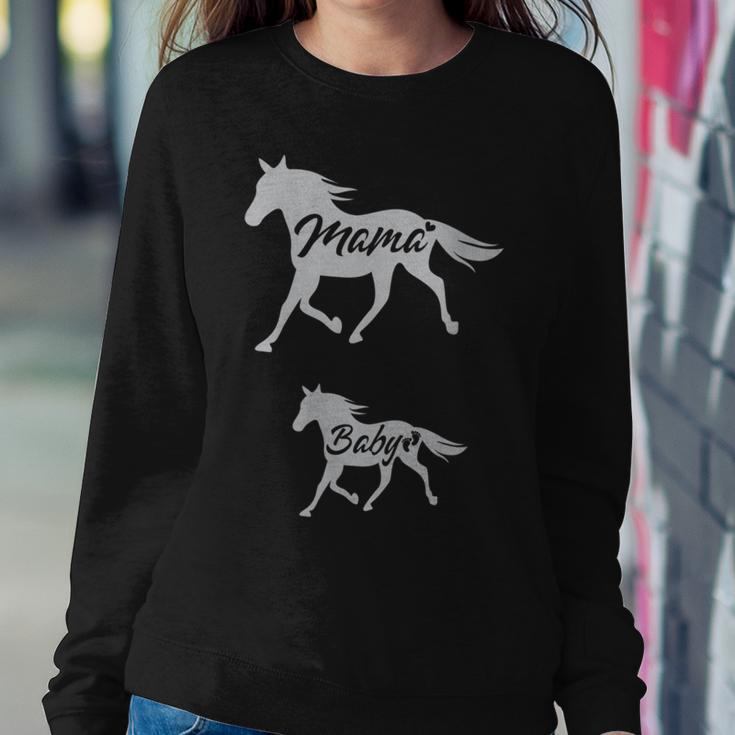 Mama Horse Pregnancy Announcement For Women Women Sweatshirt Unique Gifts