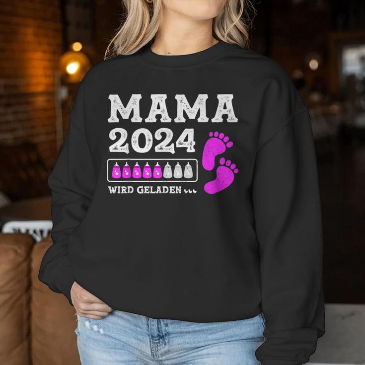 Mama Loading Mutter 2024 Wird Geladen Mama Sweatshirt Frauen Lustige Geschenke