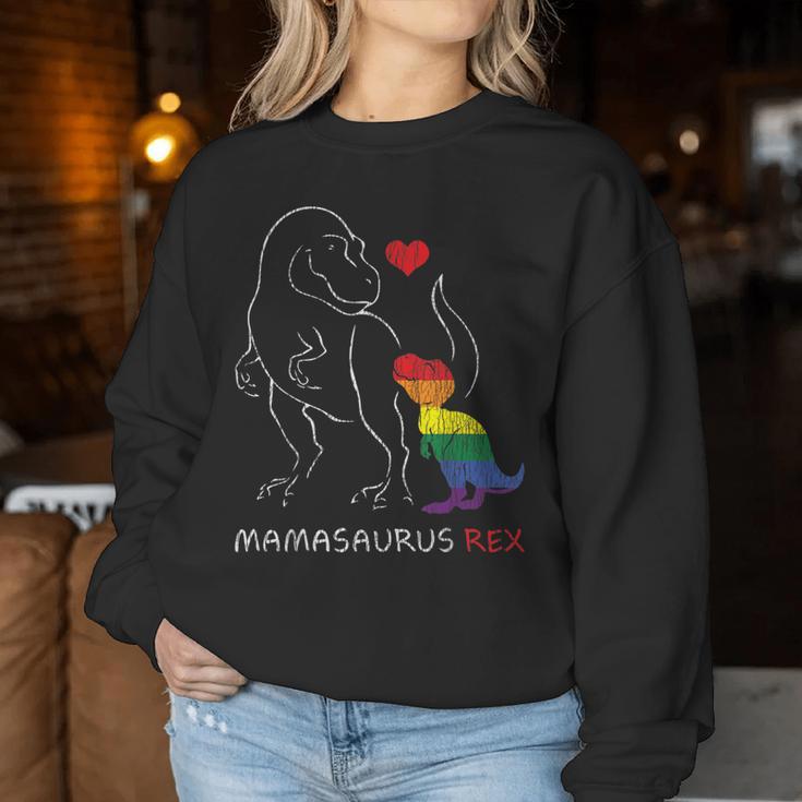 MamasaurusRex Dinosaur Mama Saurus Family Matching Lgbt Women Sweatshirt Unique Gifts