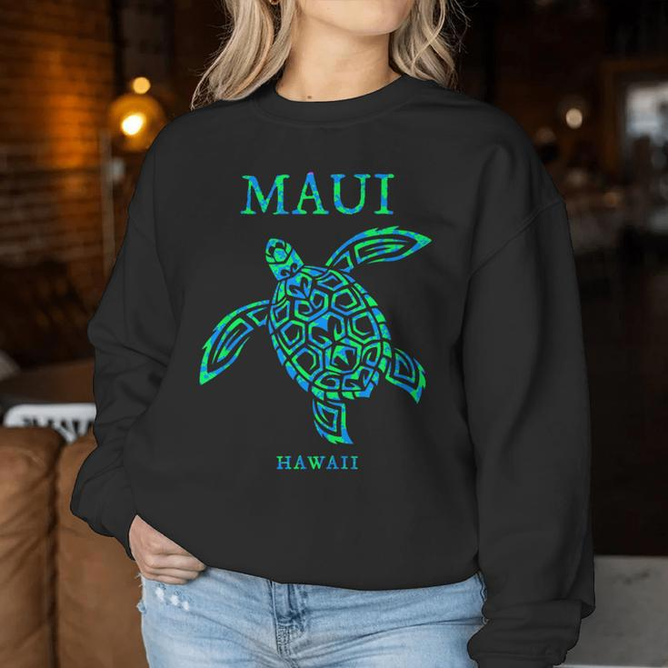 Maui Hawaii Sea Turtle Boys Girls Vacation Souvenir Women Sweatshirt Funny Gifts