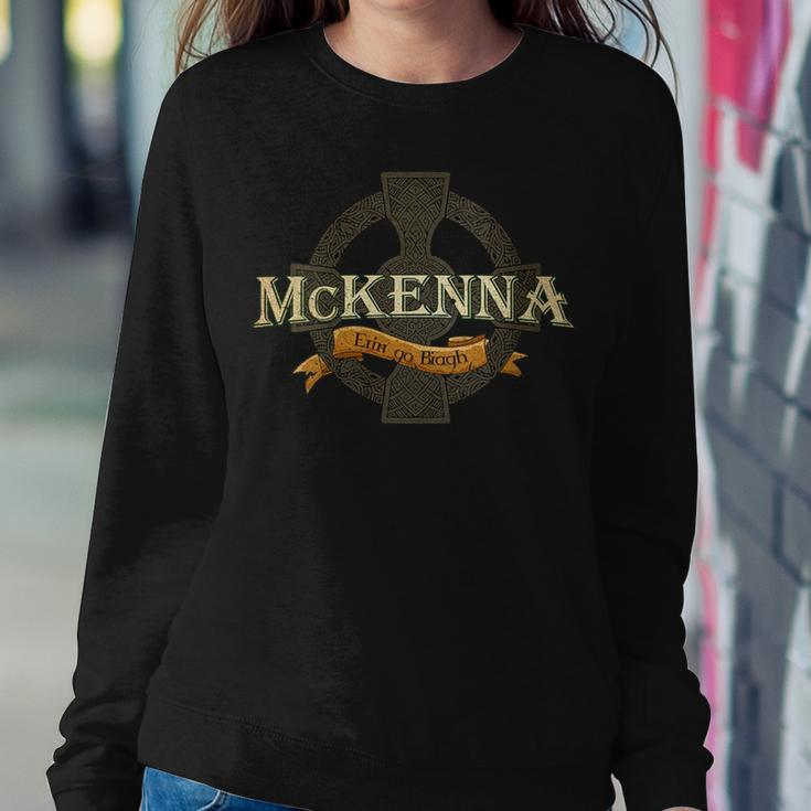 Mckenna Irish Surname Mckenna Irish Family Name Celtic Cross Women Sweatshirt Funny Gifts