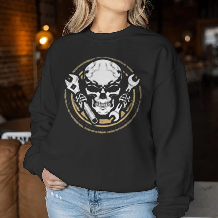 Mechanic Wrench Gear Skull For Women Women Sweatshirt Unique Gifts