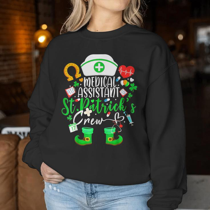 Medical Assistant St Patrick's Day Nurse Crew Women Sweatshirt Personalized Gifts