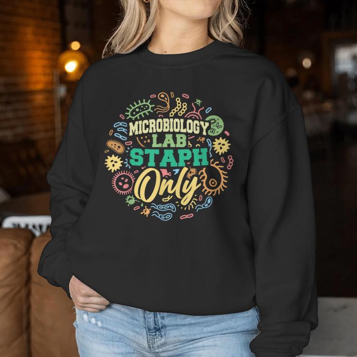 Microbiologist Microbiology Lab Staph Biology Teacher Women Sweatshirt Unique Gifts