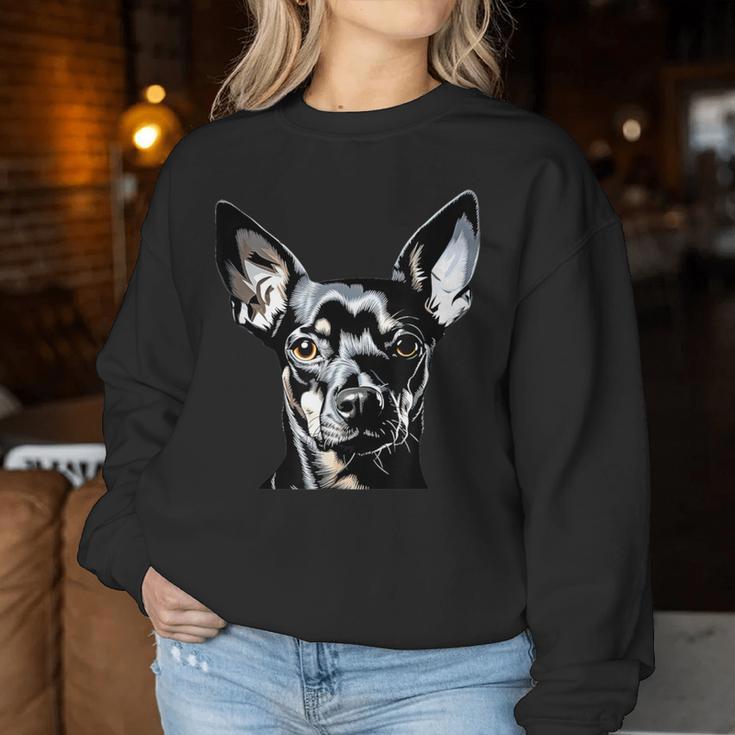 Miniatur Pinscher Minpin Min Pin Welpe Hund Papa Mama Energie Sweatshirt Frauen Lustige Geschenke