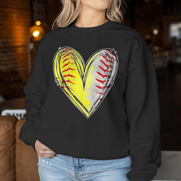 Mom Of Both Baseball Softball Mom Women Women Sweatshirt Unique Gifts