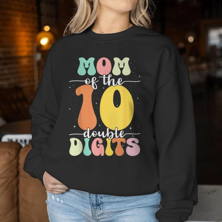 Mom Of The Birthday Girl Boy Double Digits 10Th Birthday Women Sweatshirt Funny Gifts