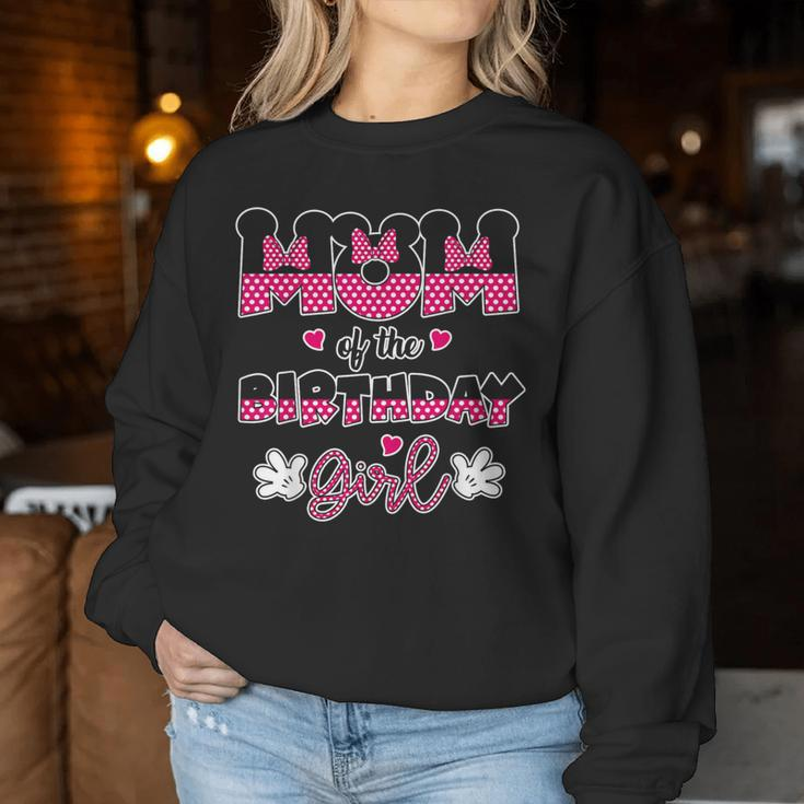 Mom And Dad Of The Birthday Girl Mouse Family Matching Women Sweatshirt Unique Gifts