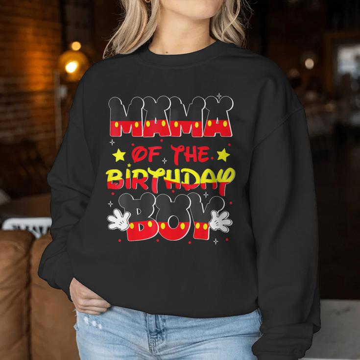 Mom And Dad Mama Birthday Boy Mouse Family Matching Women Sweatshirt Funny Gifts