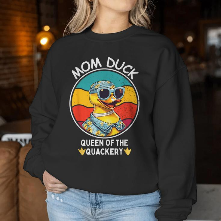 Mom Duck Queen Of The Quackery Mama Duck Mother's Day Women Sweatshirt Unique Gifts
