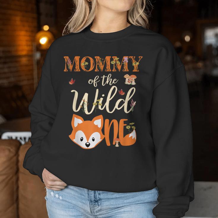 Mommy Of The Wild One Birthday Girl Fox Lover Mom Mother Women Sweatshirt Unique Gifts