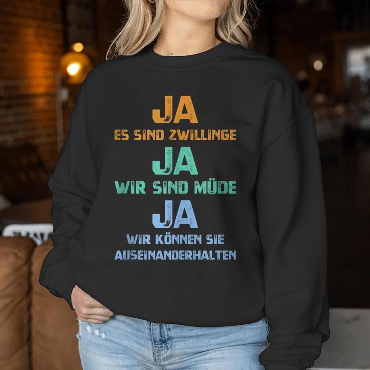 Mutteron Zwillingen Mama Papaon Zwillingen Zwillingsmama Sweatshirt Frauen Lustige Geschenke