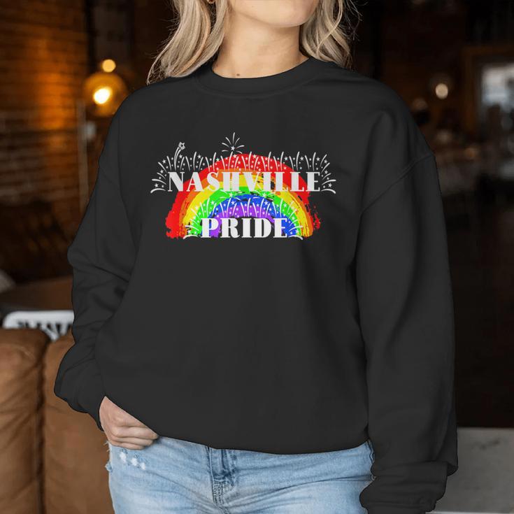 Nashville Pride Rainbow For Gay Pride Women Sweatshirt Unique Gifts