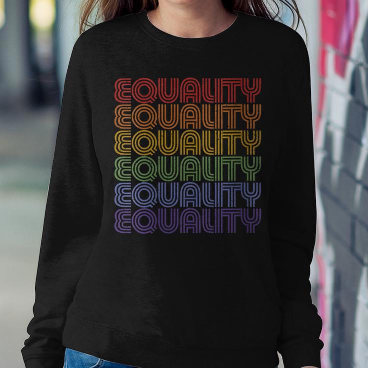 National Pride March Vintage Rainbow Lgbt Equality Women Sweatshirt Unique Gifts